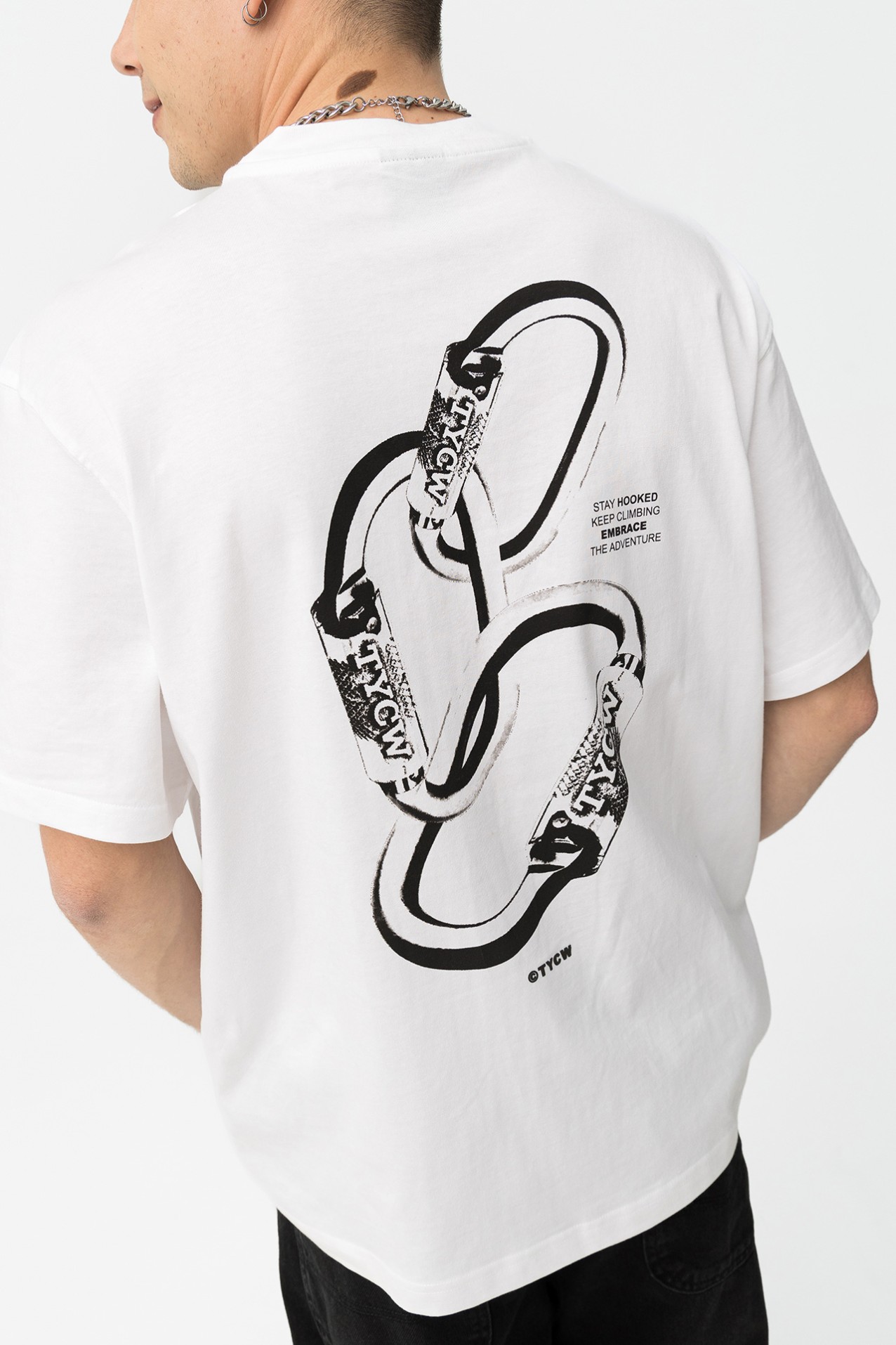 White Oversize Graphic T-shirt