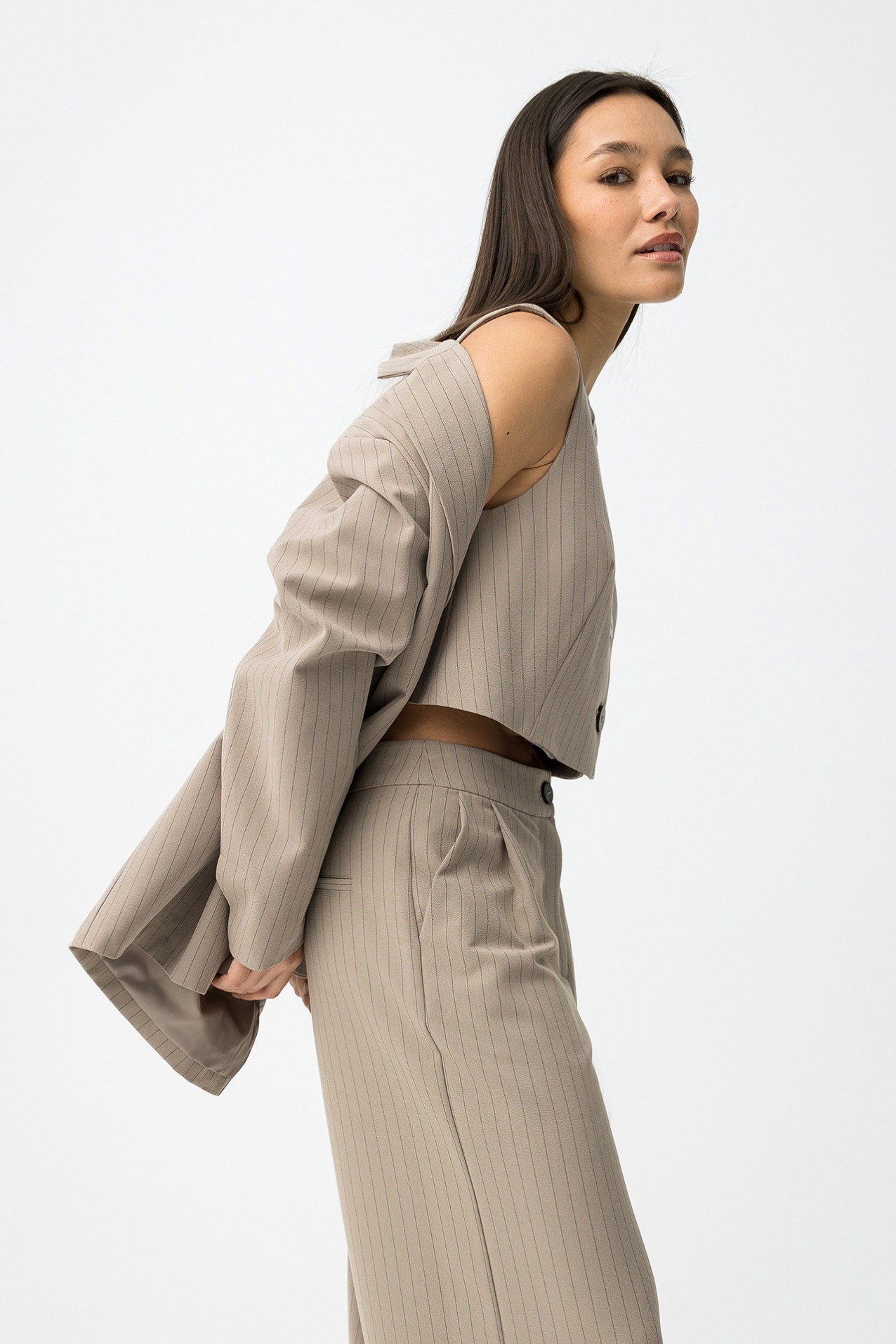 Beige Relaxed Blazer