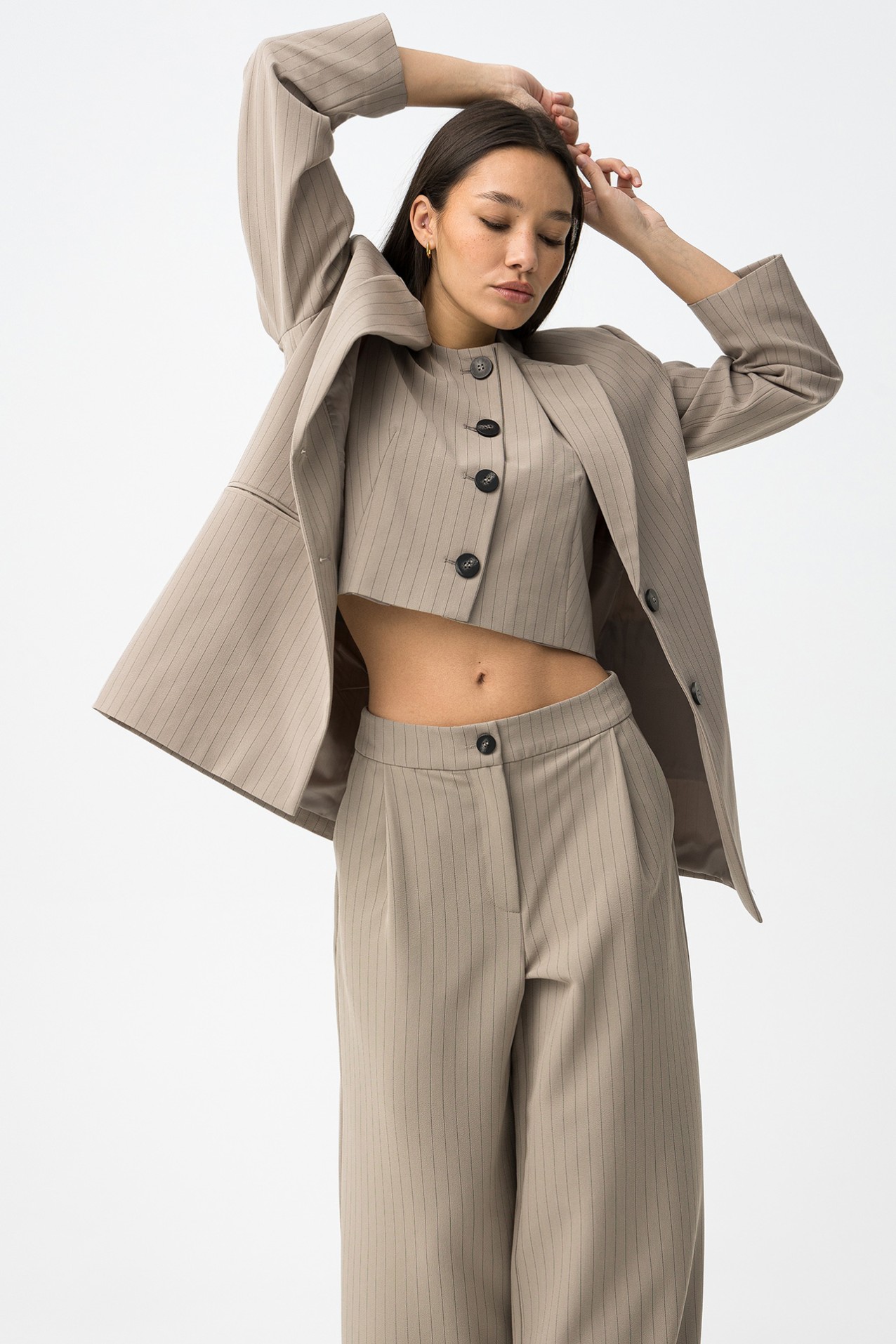 Beige Relaxed Blazer