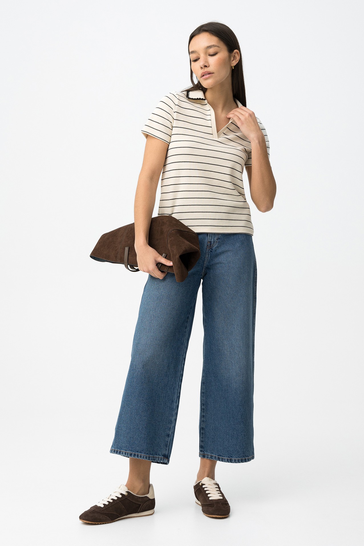 Cropped Wide Leg Jeans