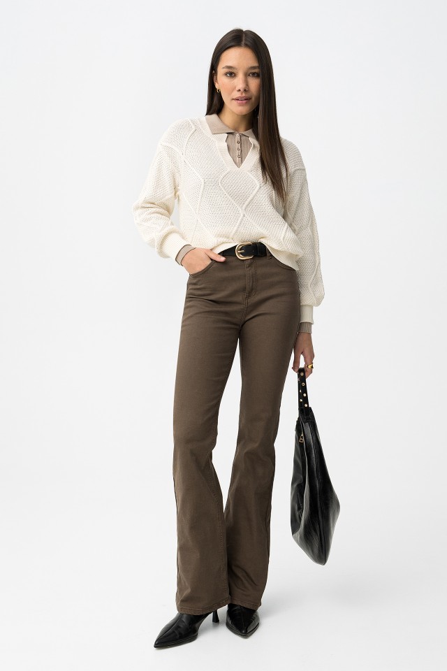 Flare Brown Jeans