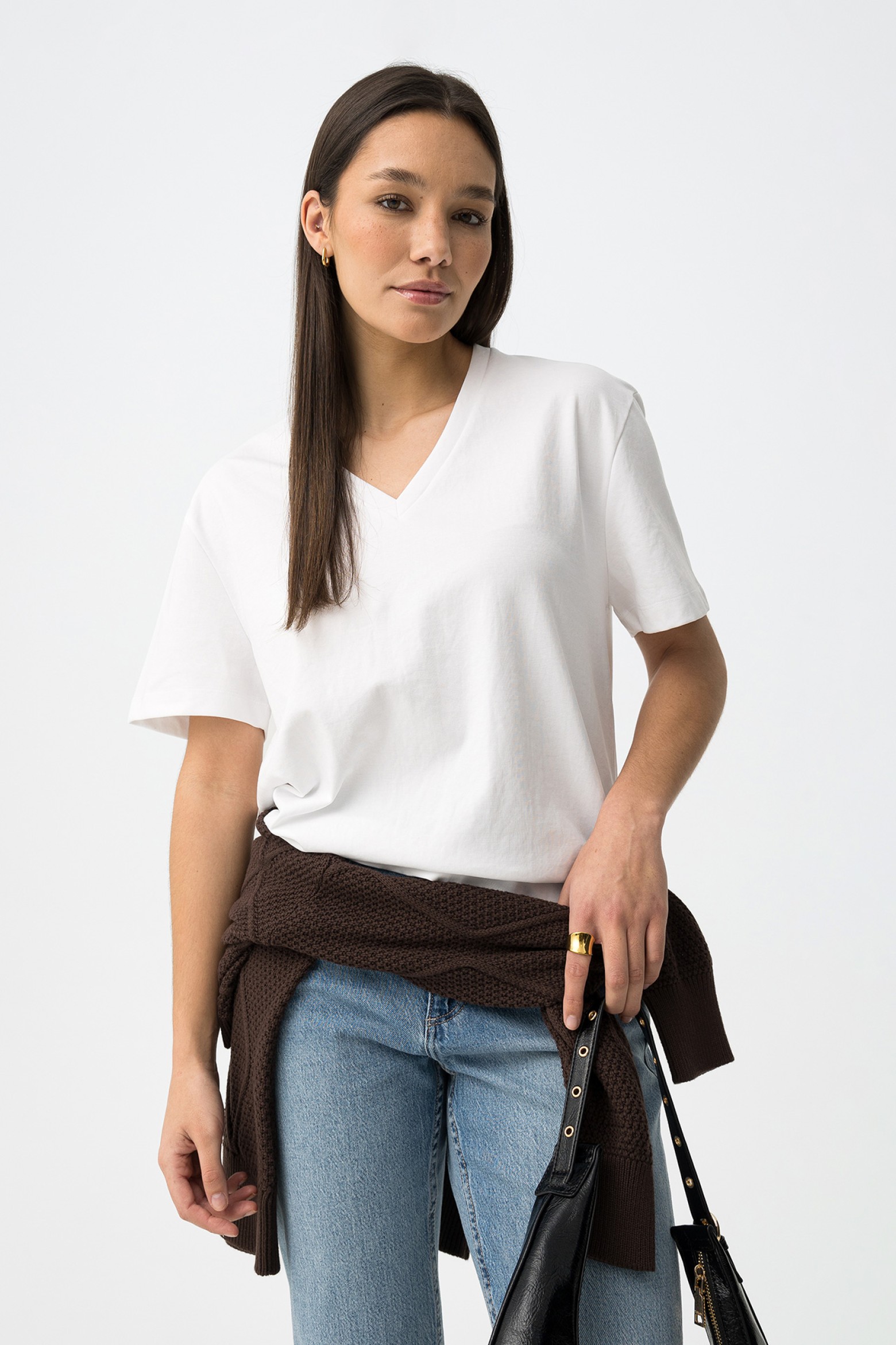 Camiseta blanca relajada