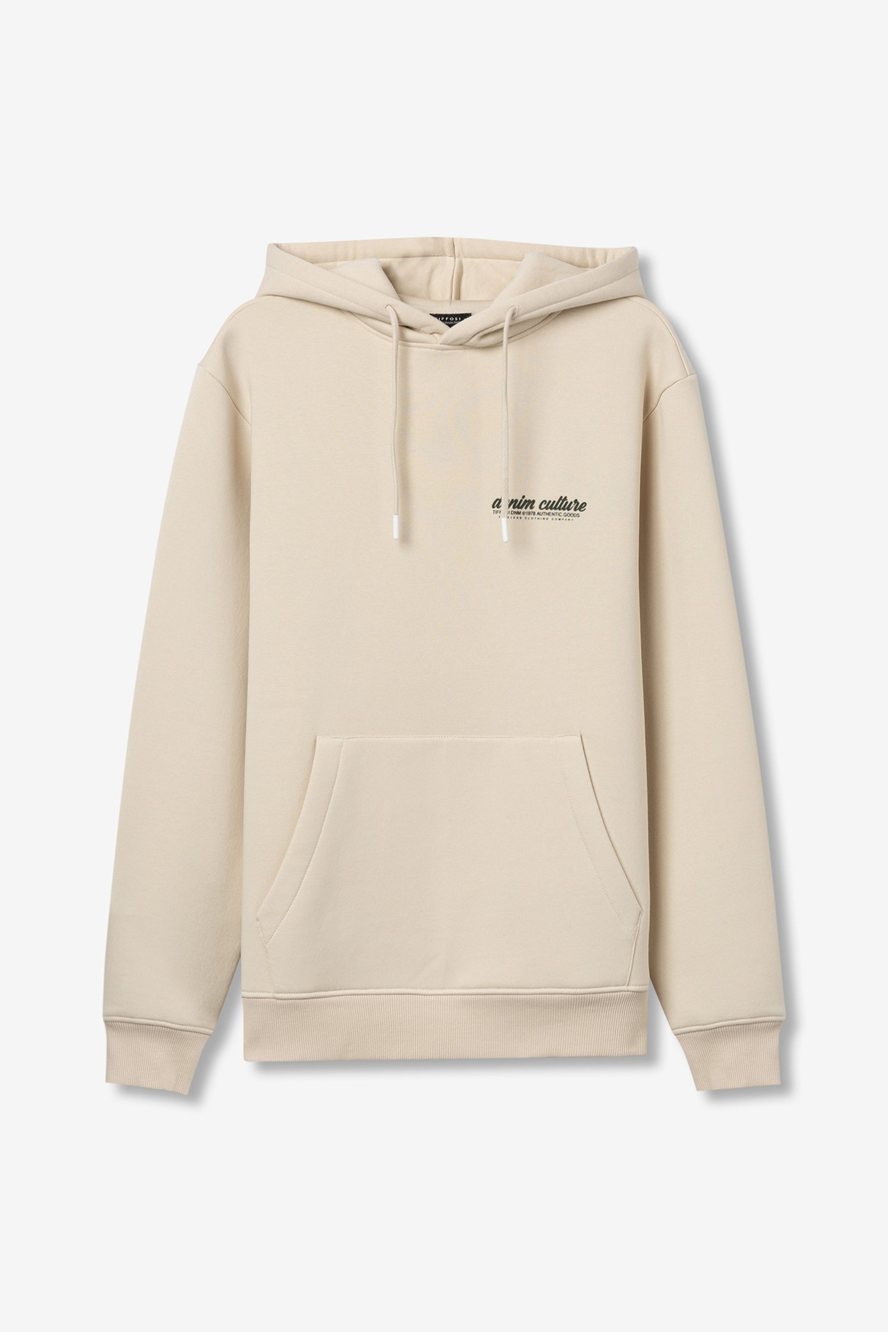 Beige Hoodie with Pocket