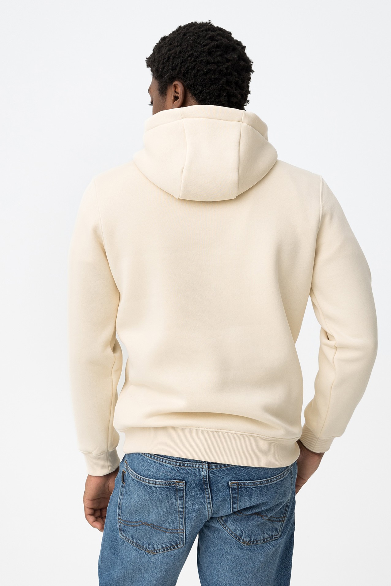 Beige Hoodie with Pocket