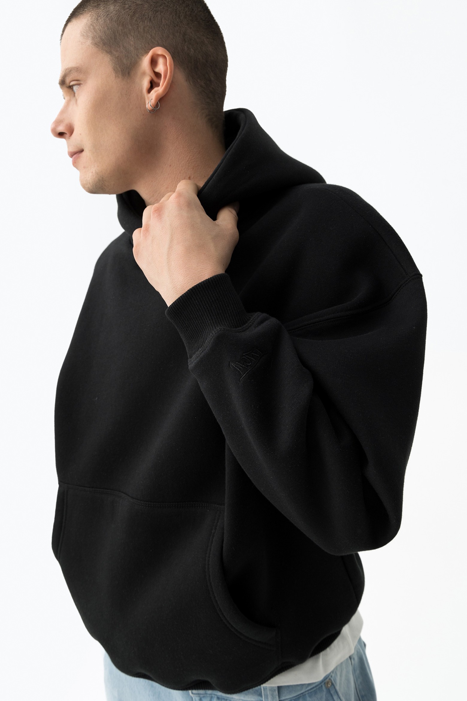 Hoodie Preto Boxy