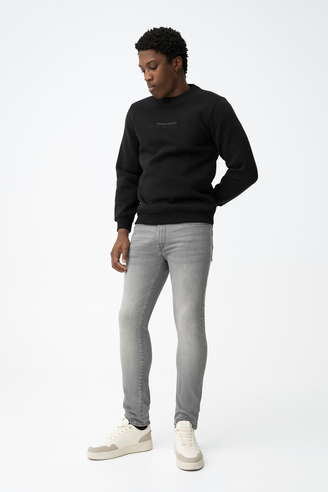 Jeans Slim Cinza Masculino