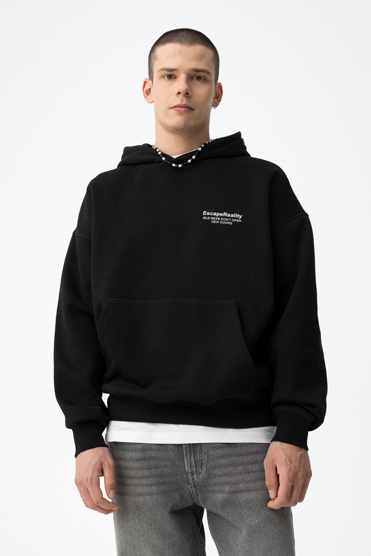Black Boxy Hoodie