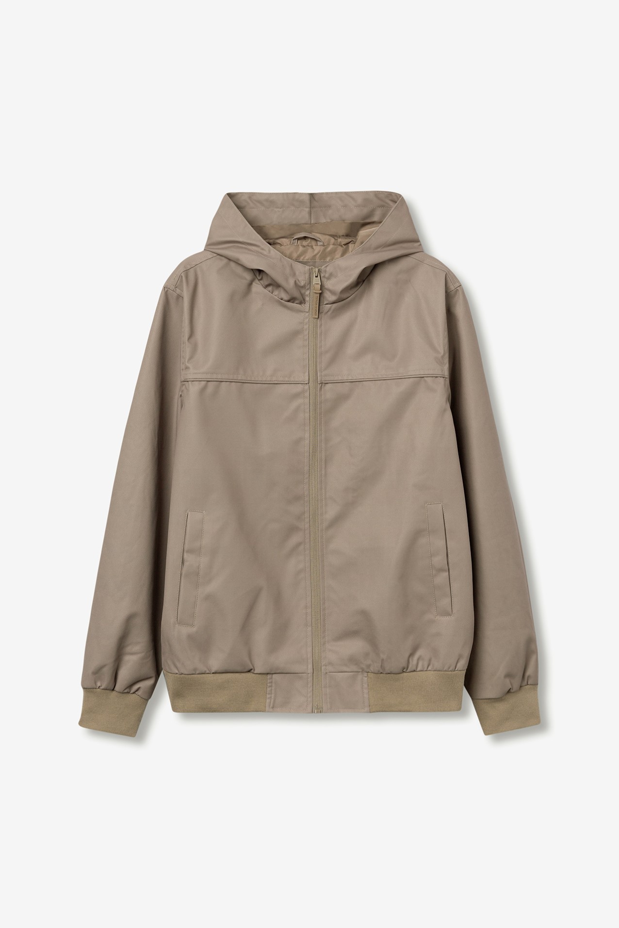 Beige Hooded Jacket