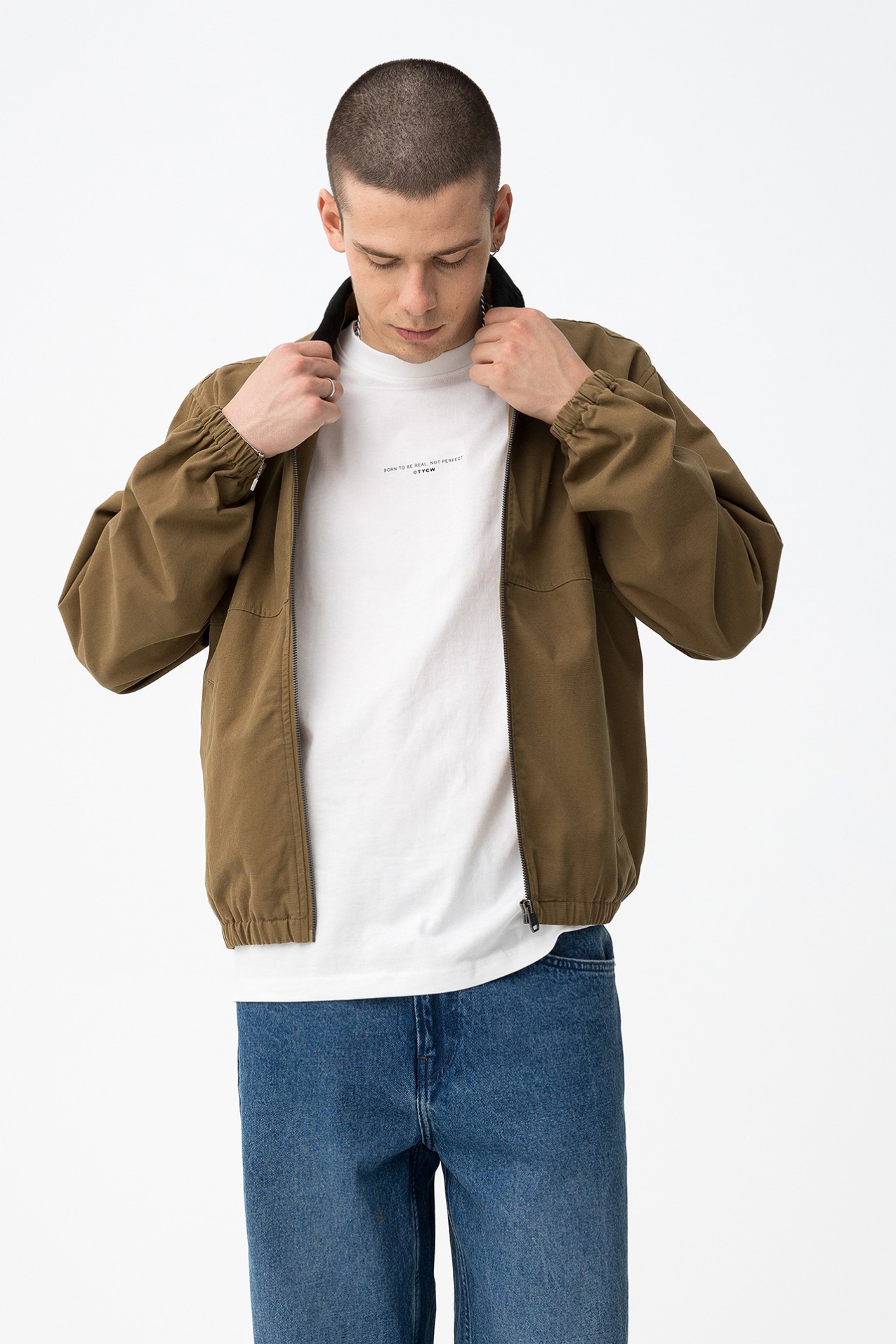 Casaco Castanho Relaxed Fit