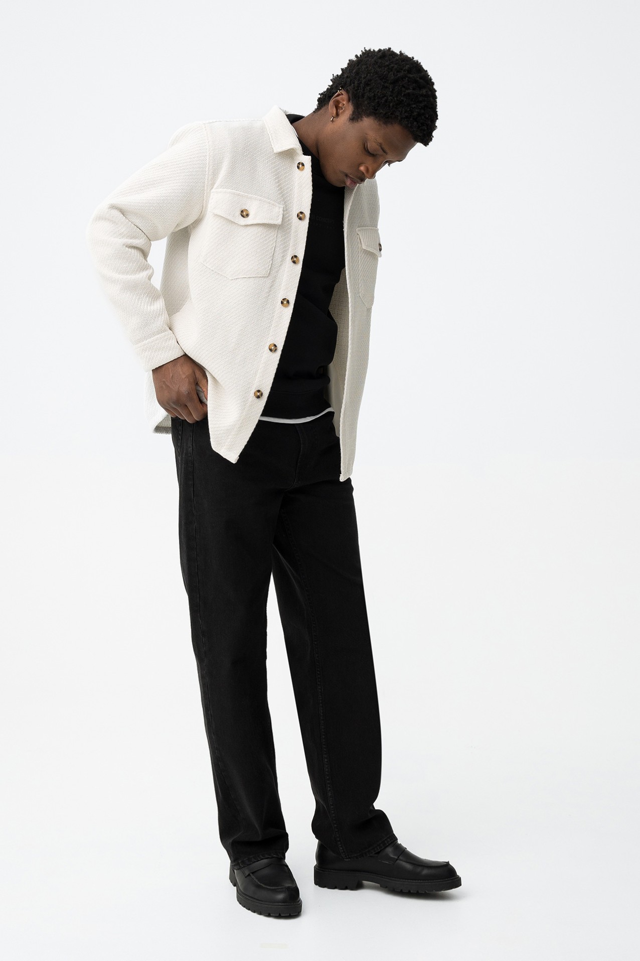 Jeans Thomas loose fit preto