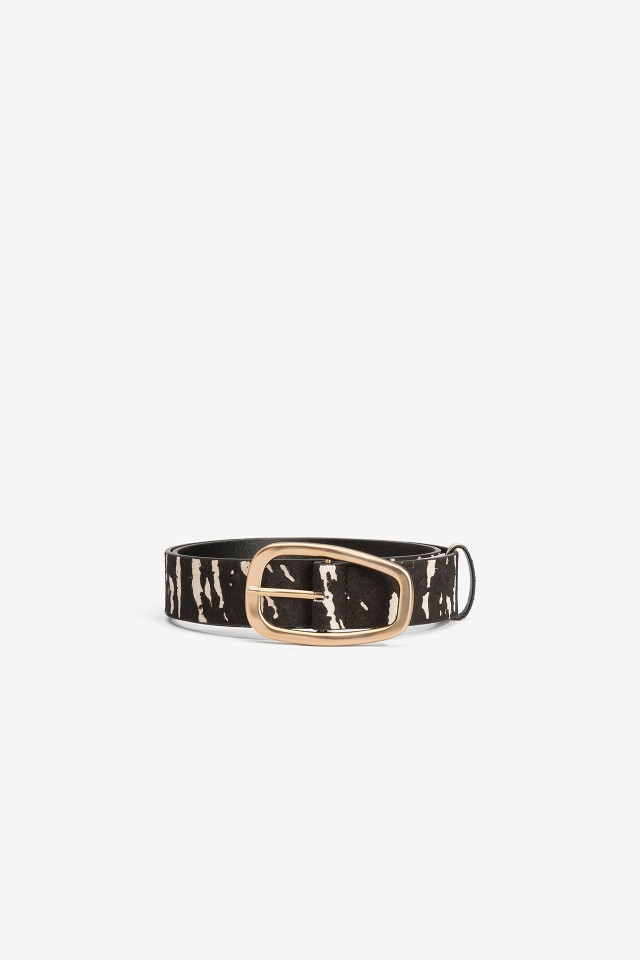 Cinto Preto Estampado