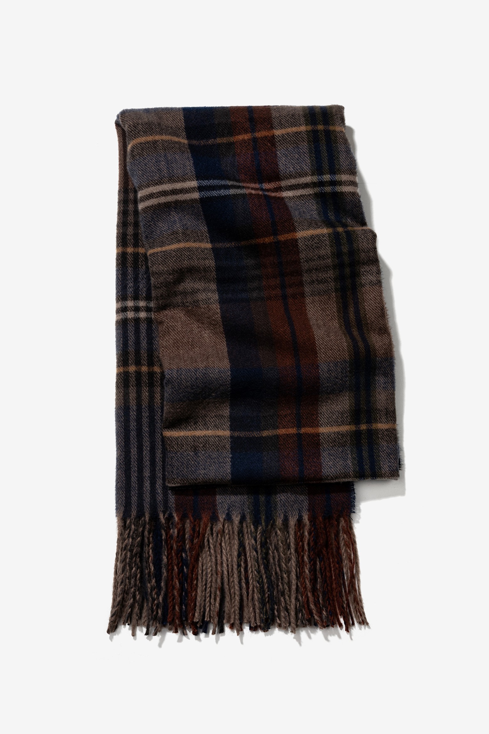 Brown Printed Knitted Scarf