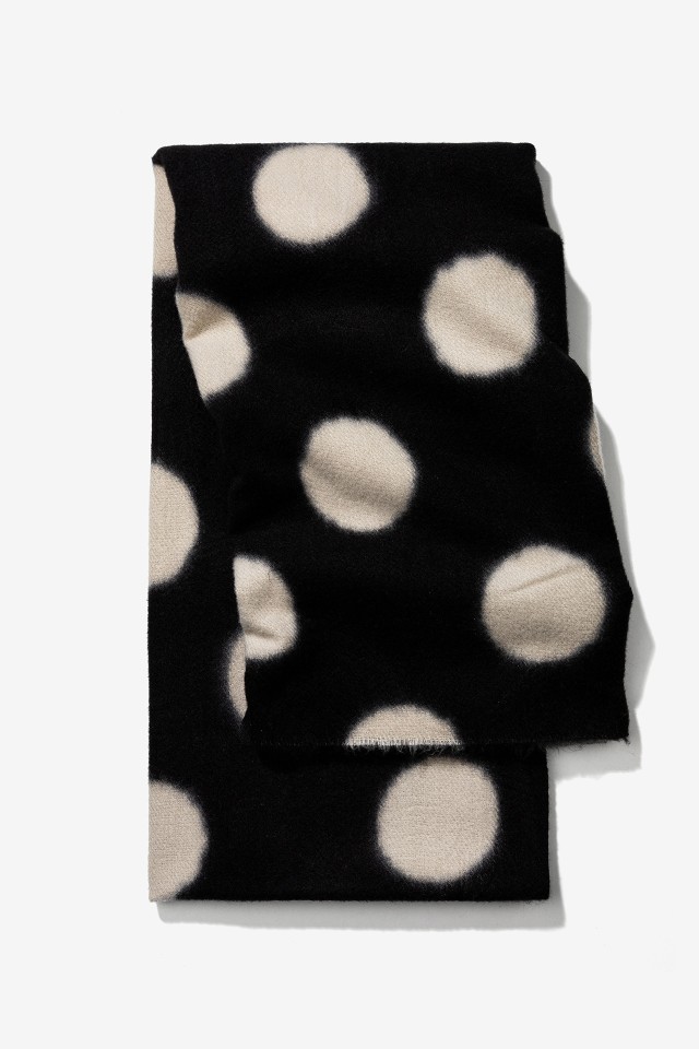 Black Polka Dot Scarf