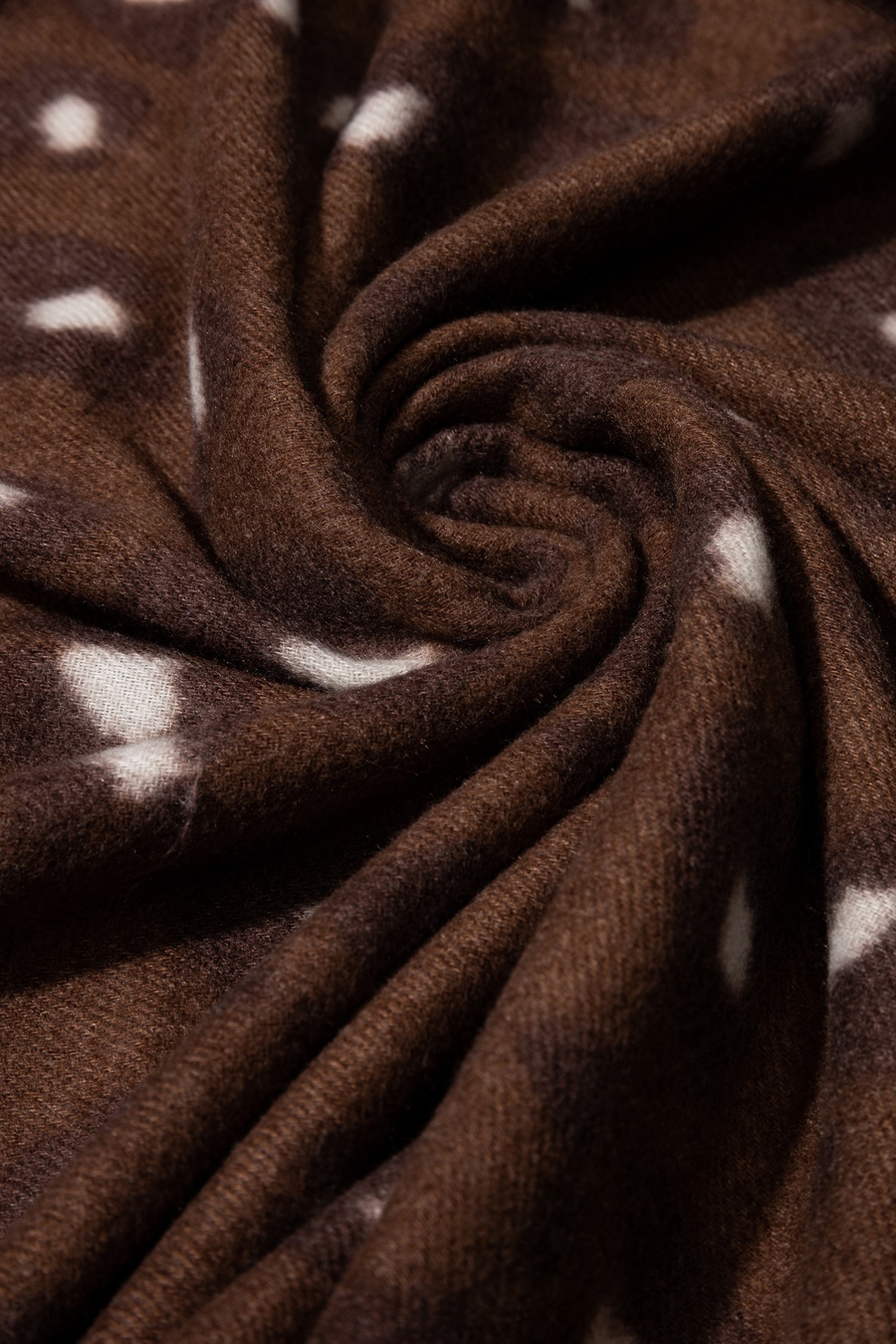 Brown Scarf With Spots