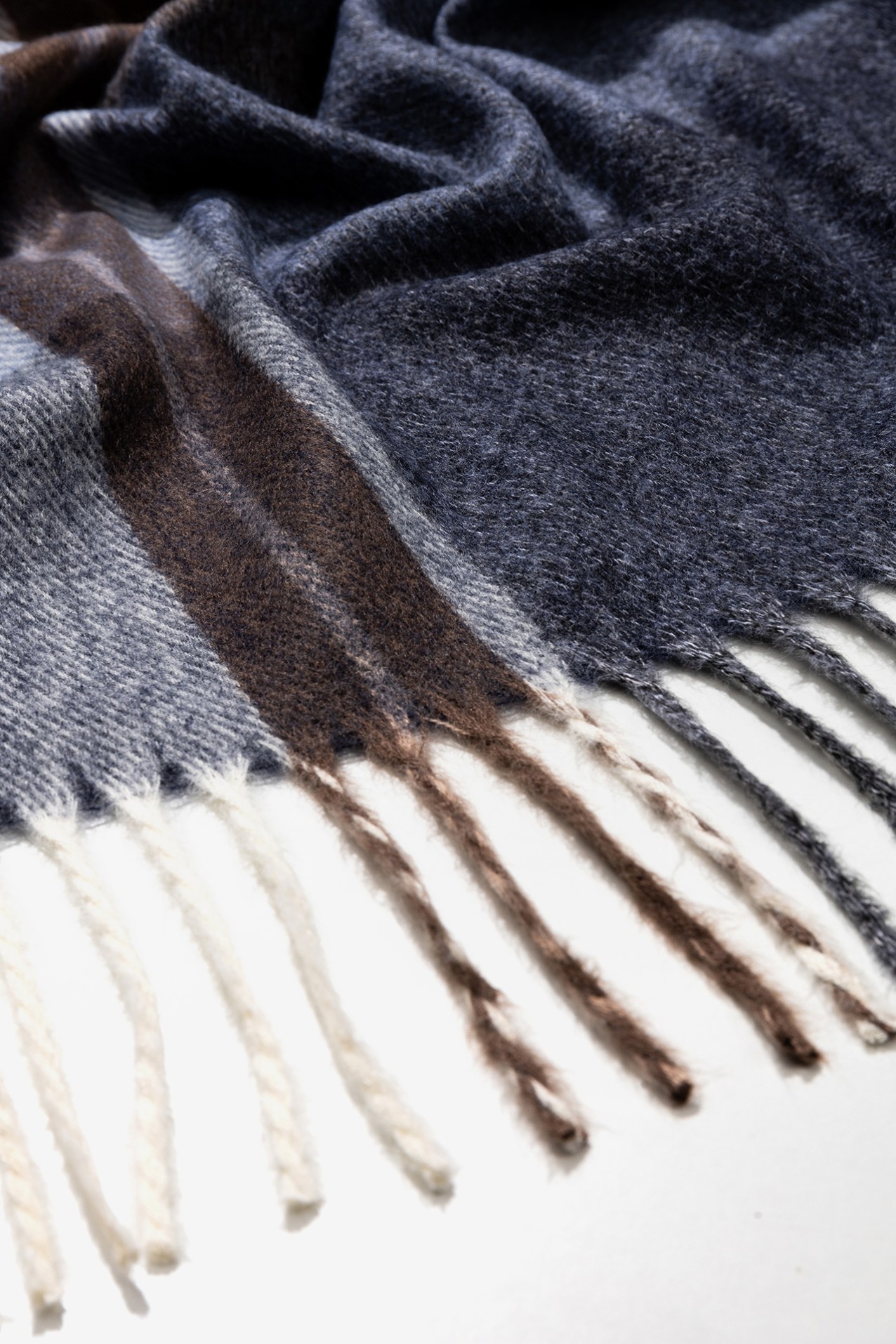 Blue Check Scarf