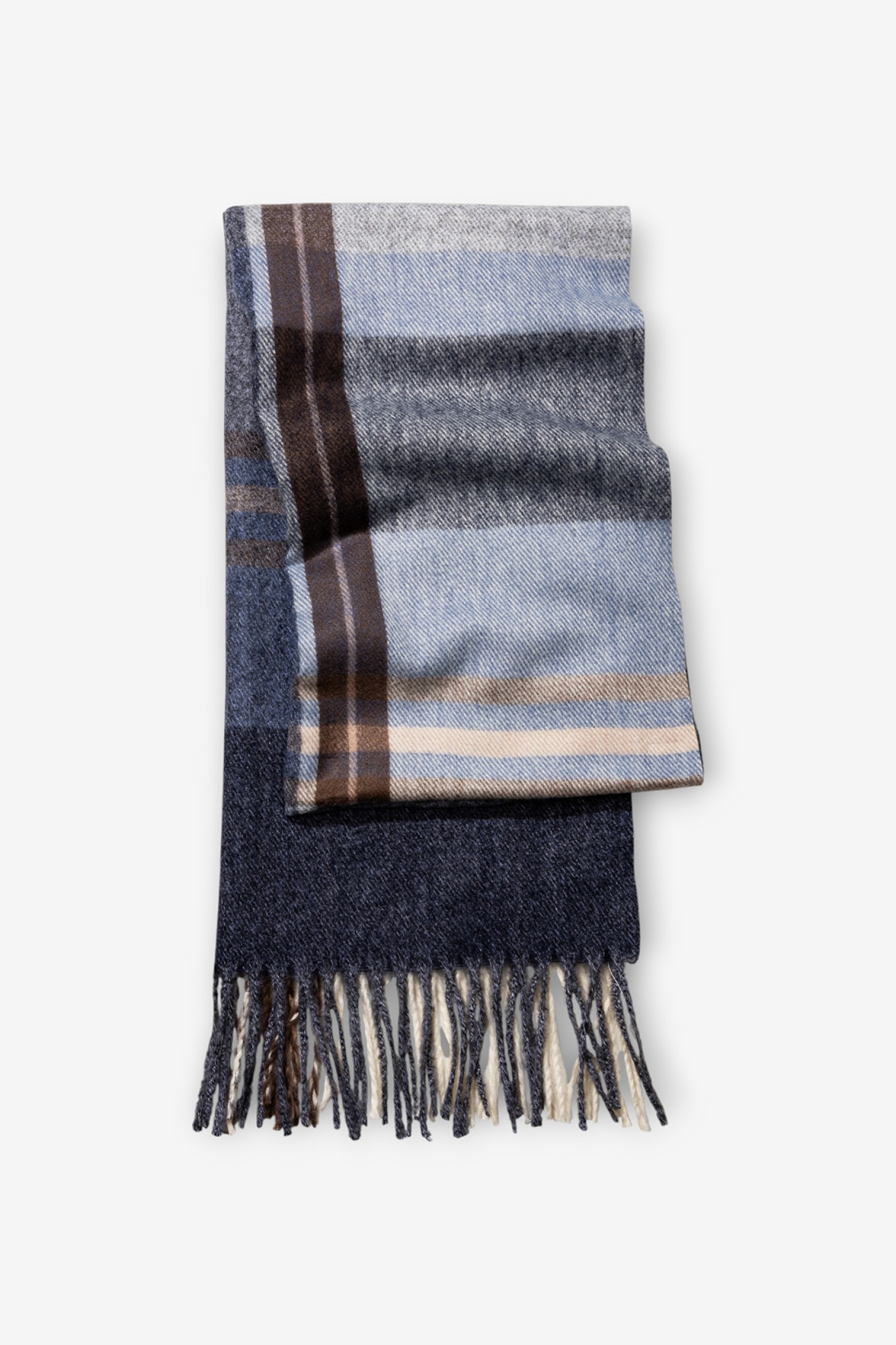 Blue Check Scarf