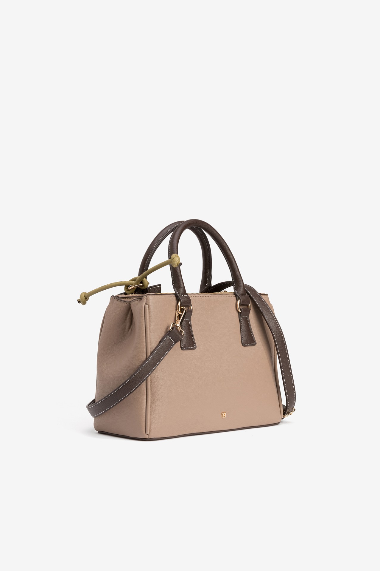 Beige City Structured Bag