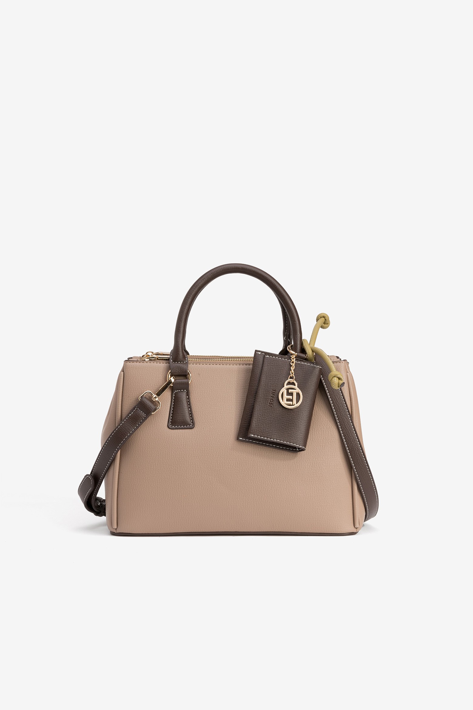Beige City Structured Bag