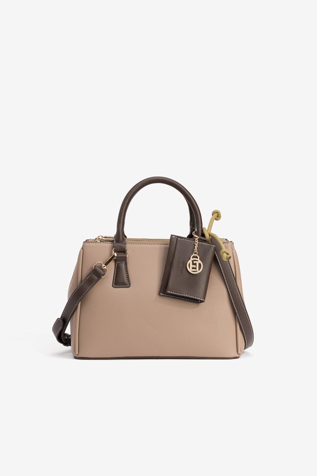 Beige City Structured Bag