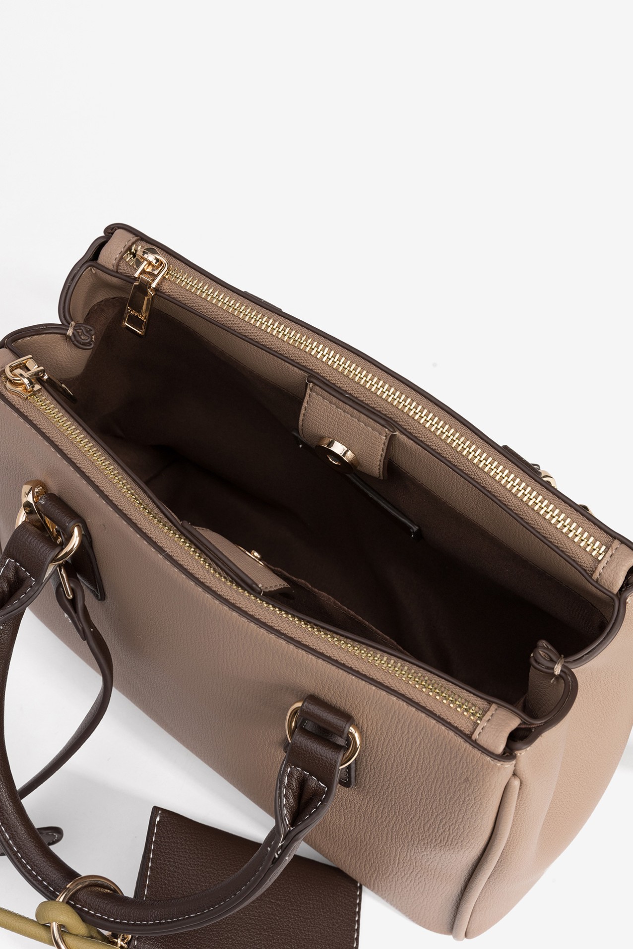 Beige City Structured Bag