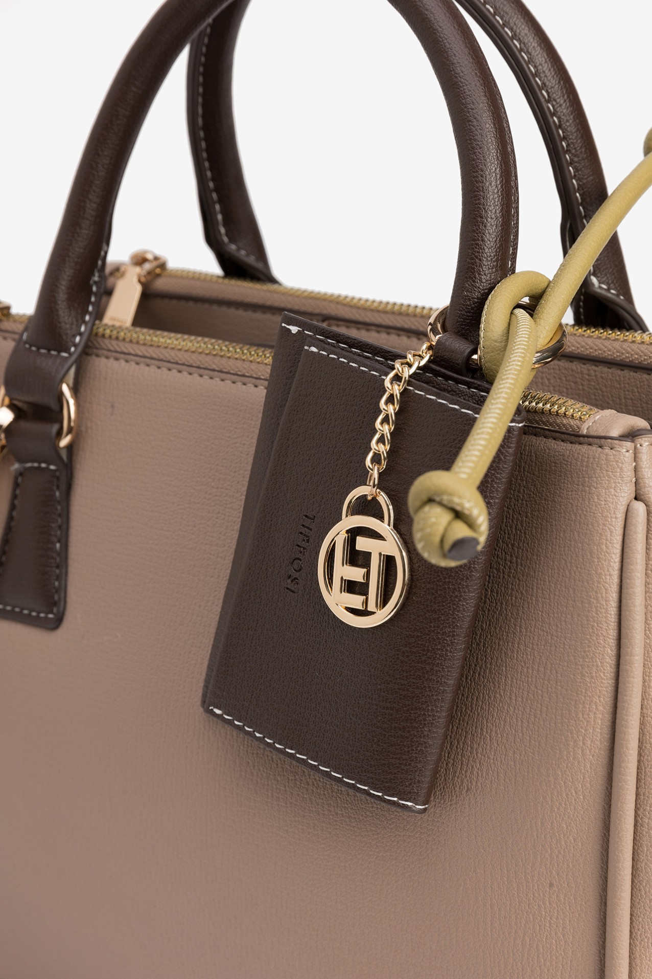 Beige City Structured Bag