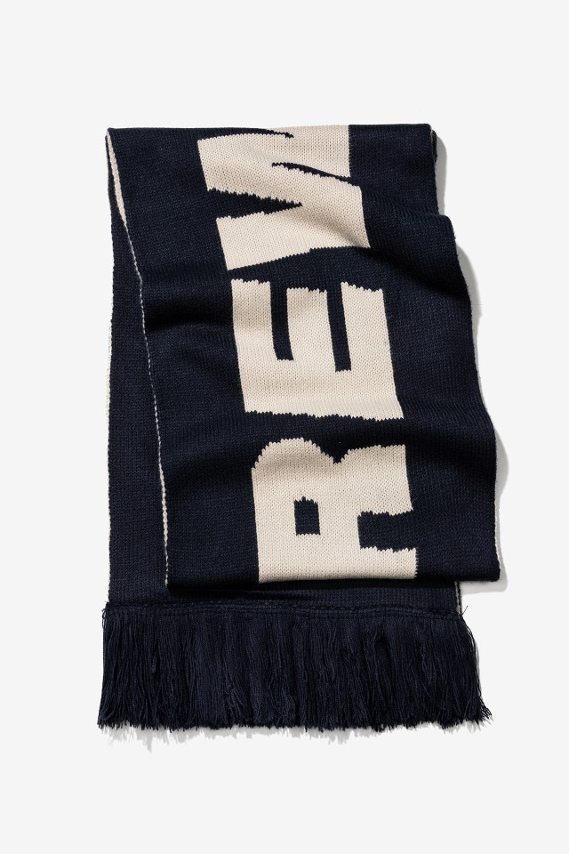 Navy Blue Lettered Scarf