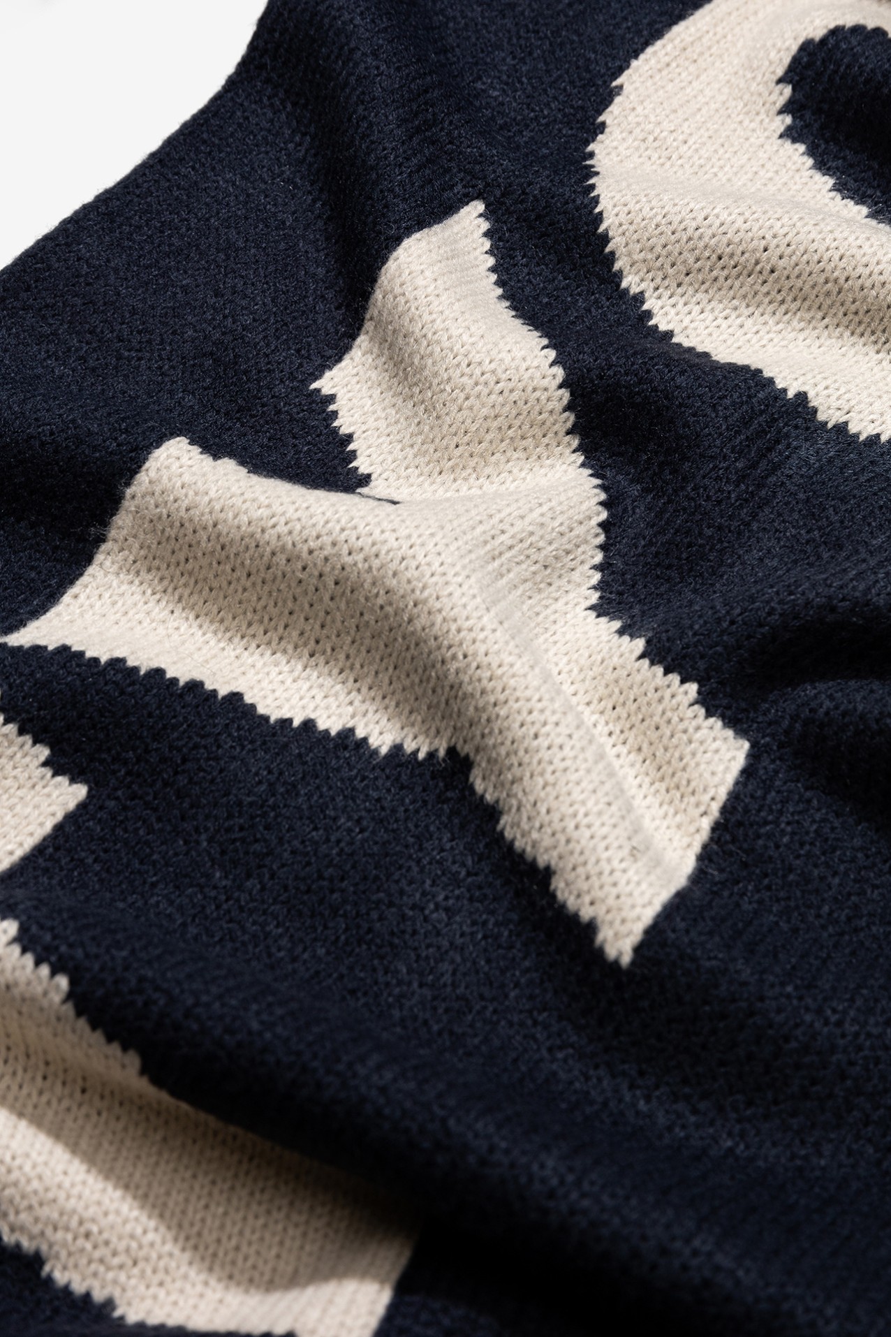 Navy Blue Lettered Scarf