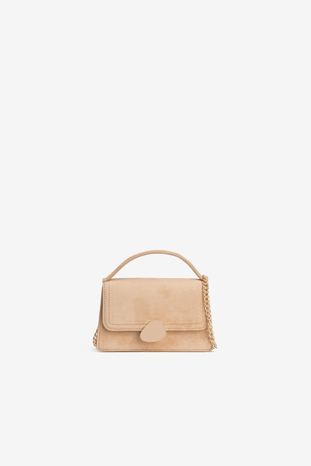 Beige Chain Shoulder Bag