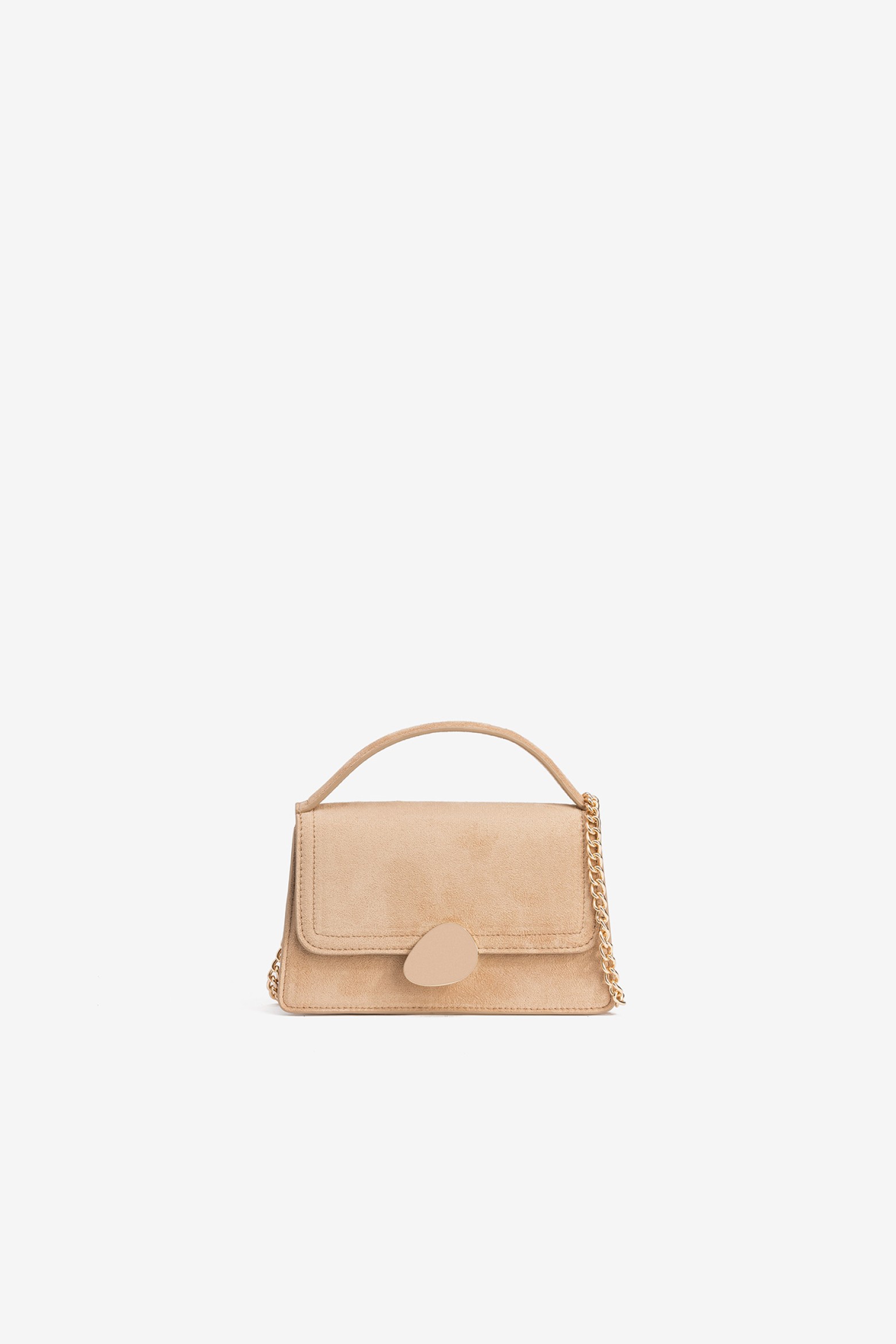 Beige Chain Shoulder Bag