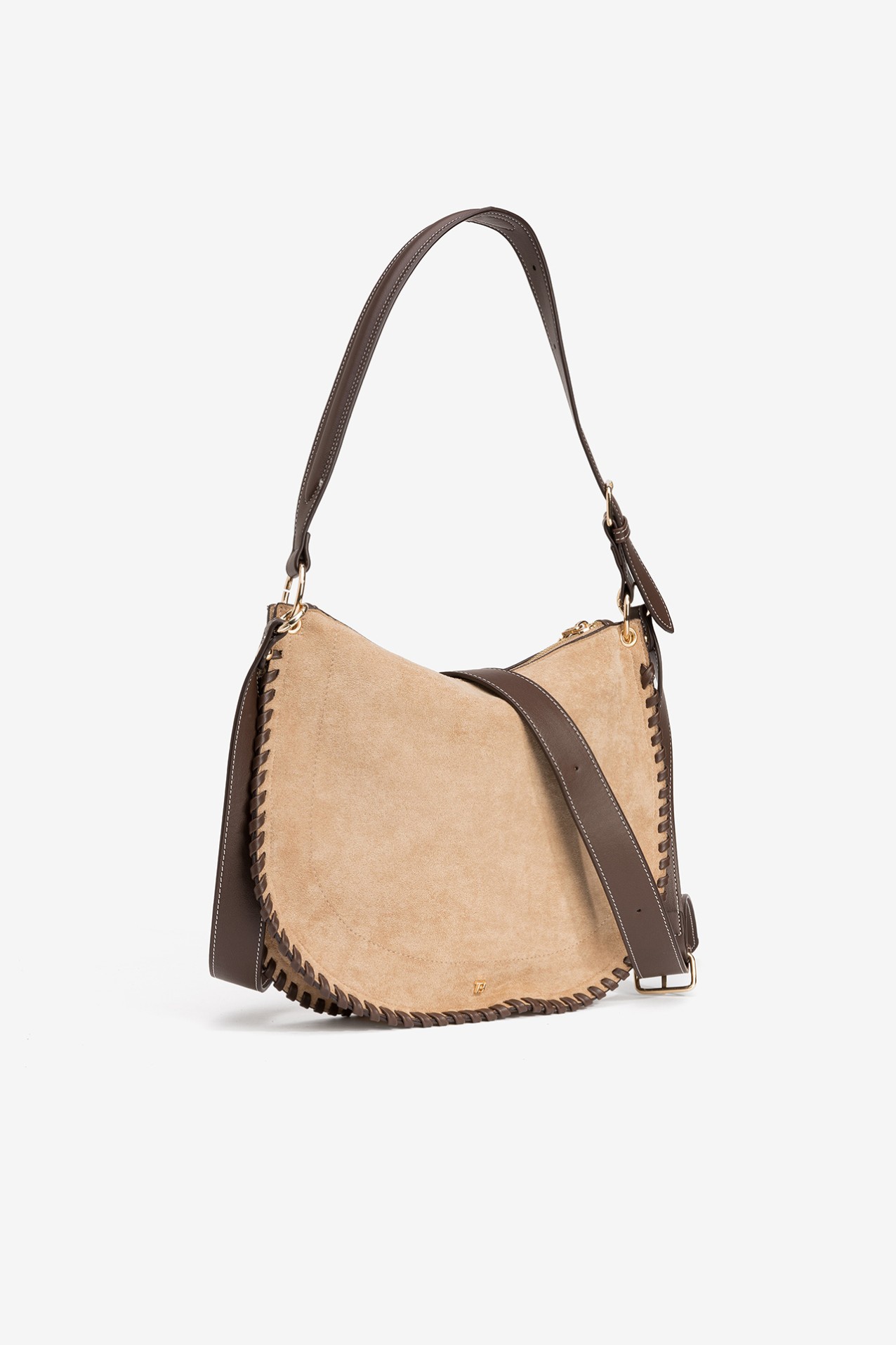 Bolso bandolera beige chic