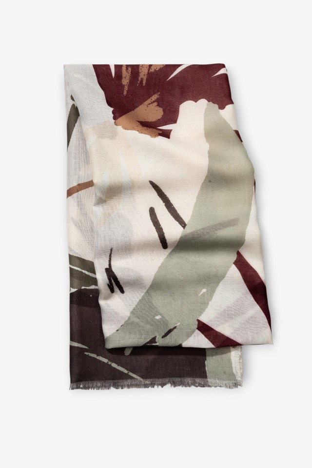 Abstract Green Lightweight Scarf