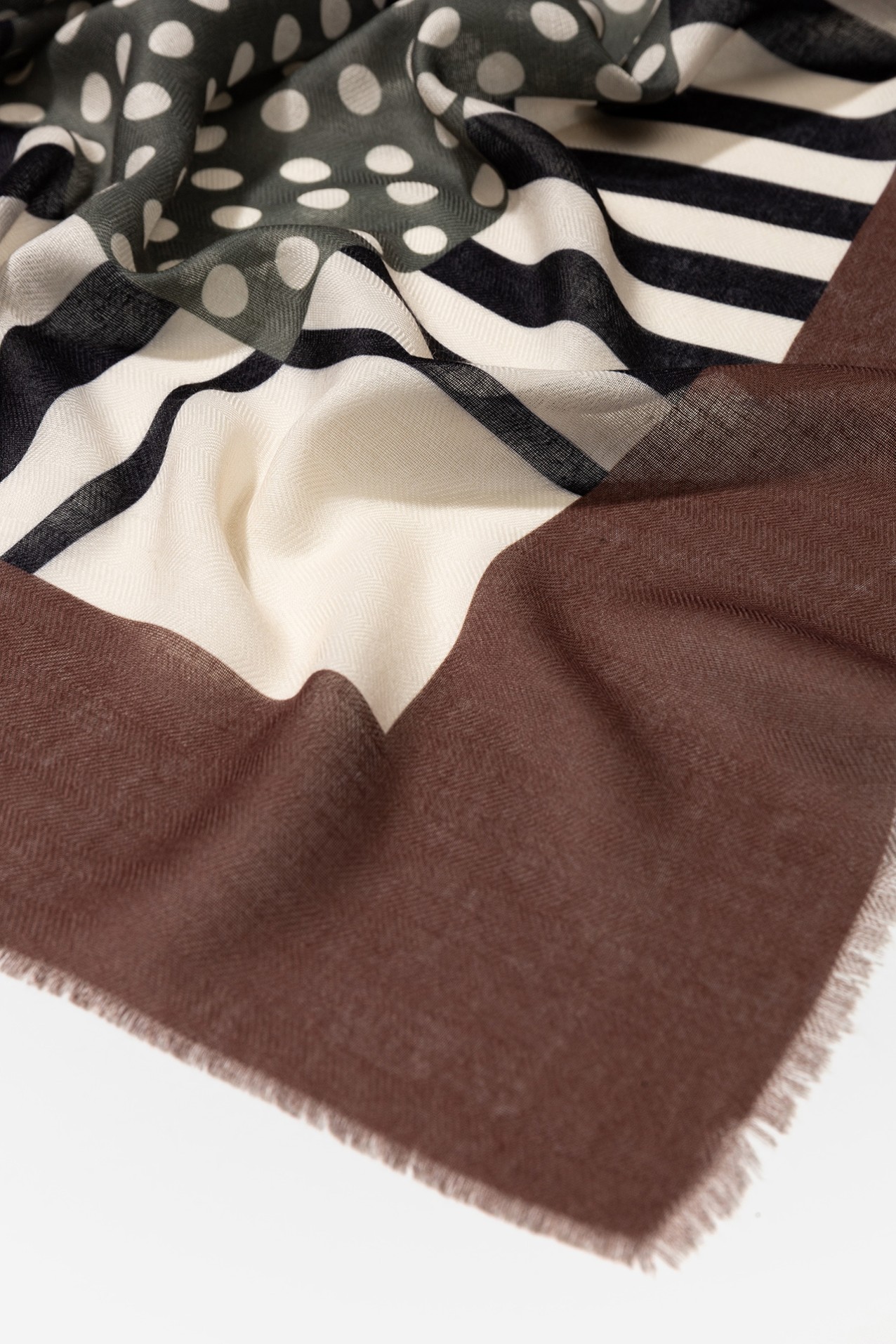 Brown Scarf With Stripes