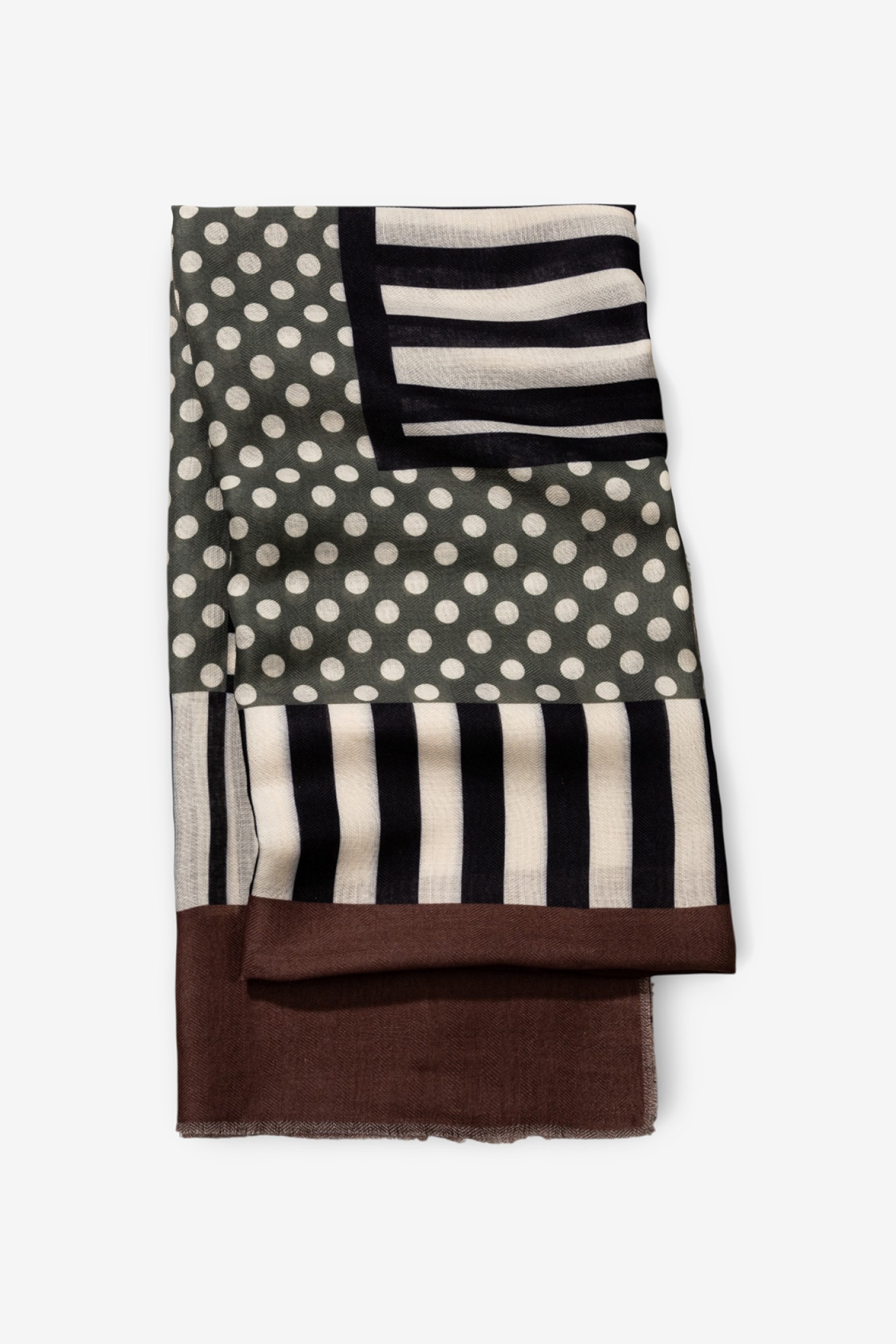 Brown Scarf With Stripes
