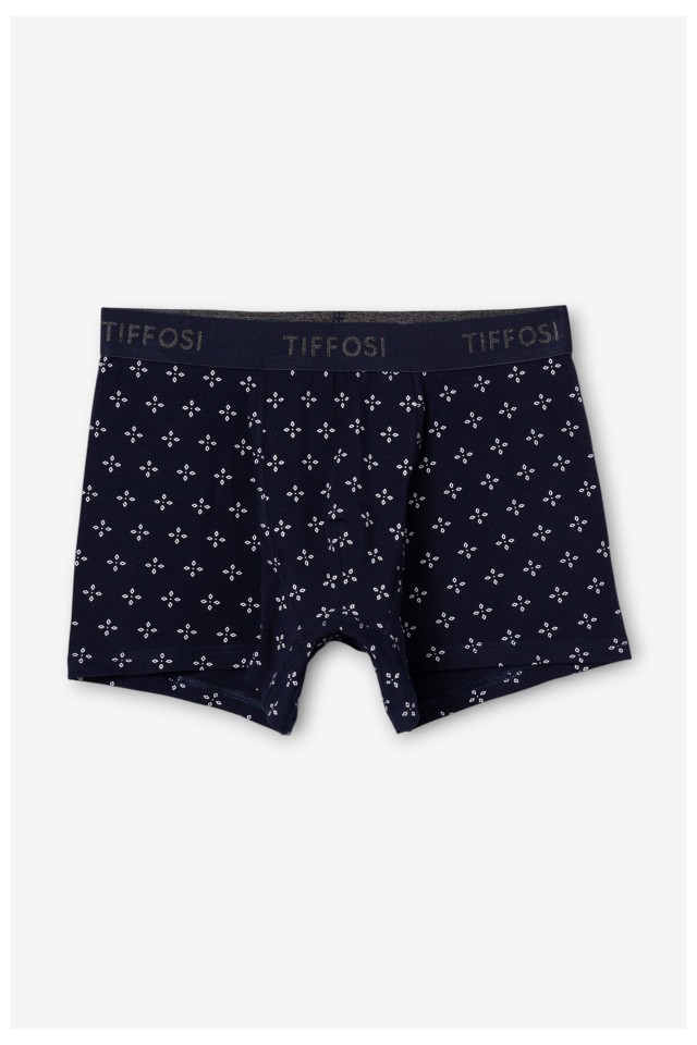 Navy Geometric Boxer Briefs