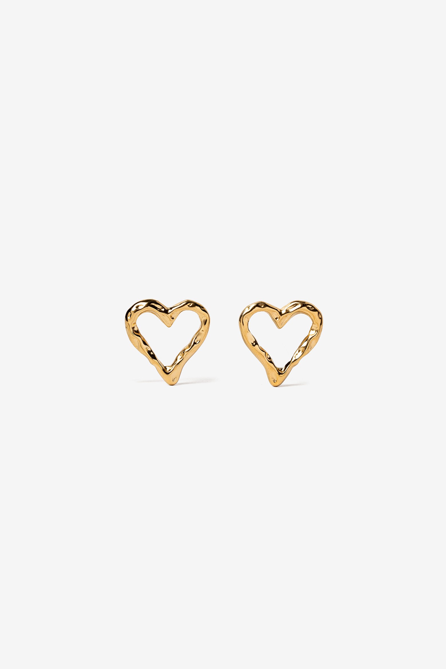 Gold Open Heart Earrings