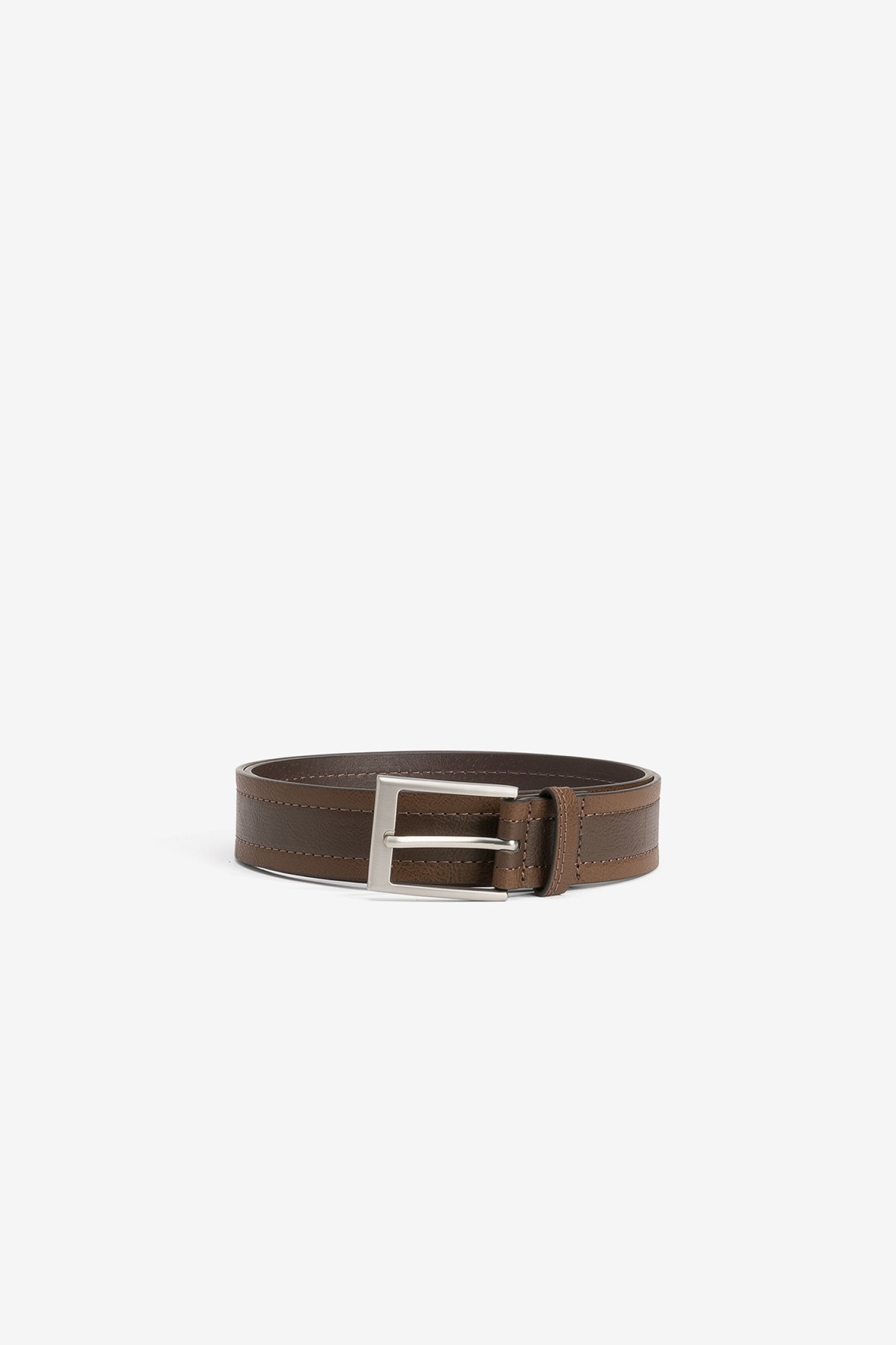 Brown Belt With Silver Buckle