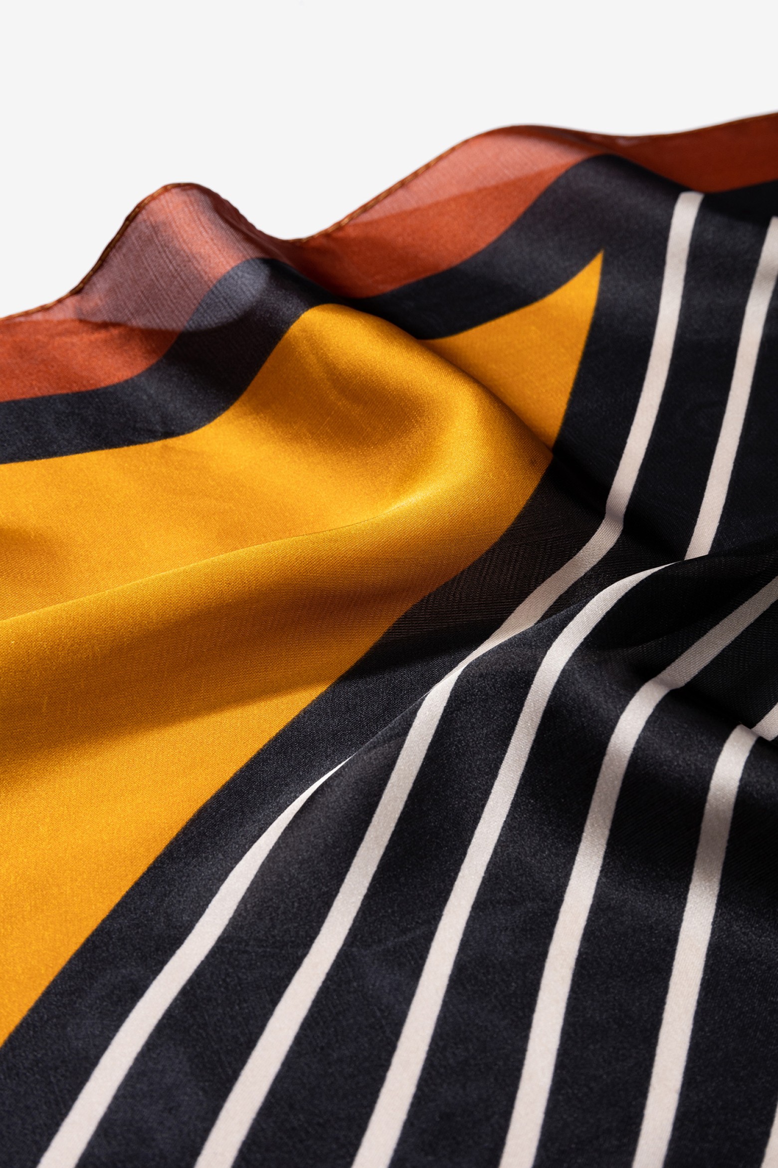 Black Minimalist Striped Scarf