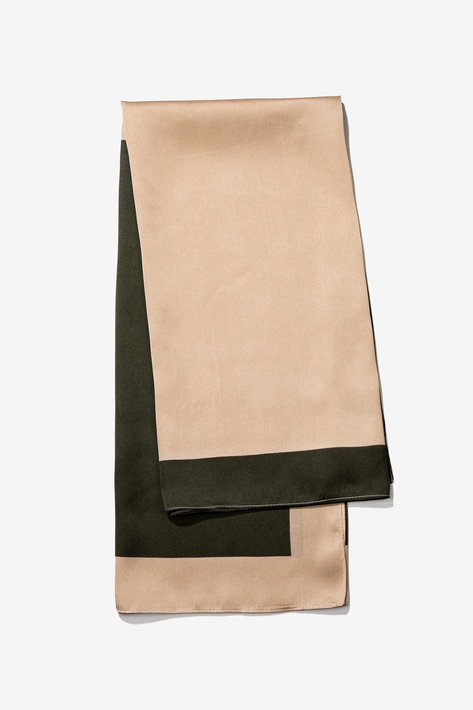 Oversize Beige Green Scarf