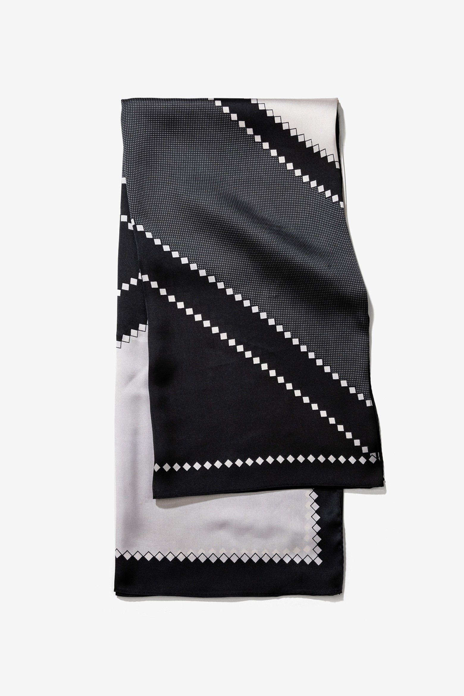 Black Geometric Pattern Scarf