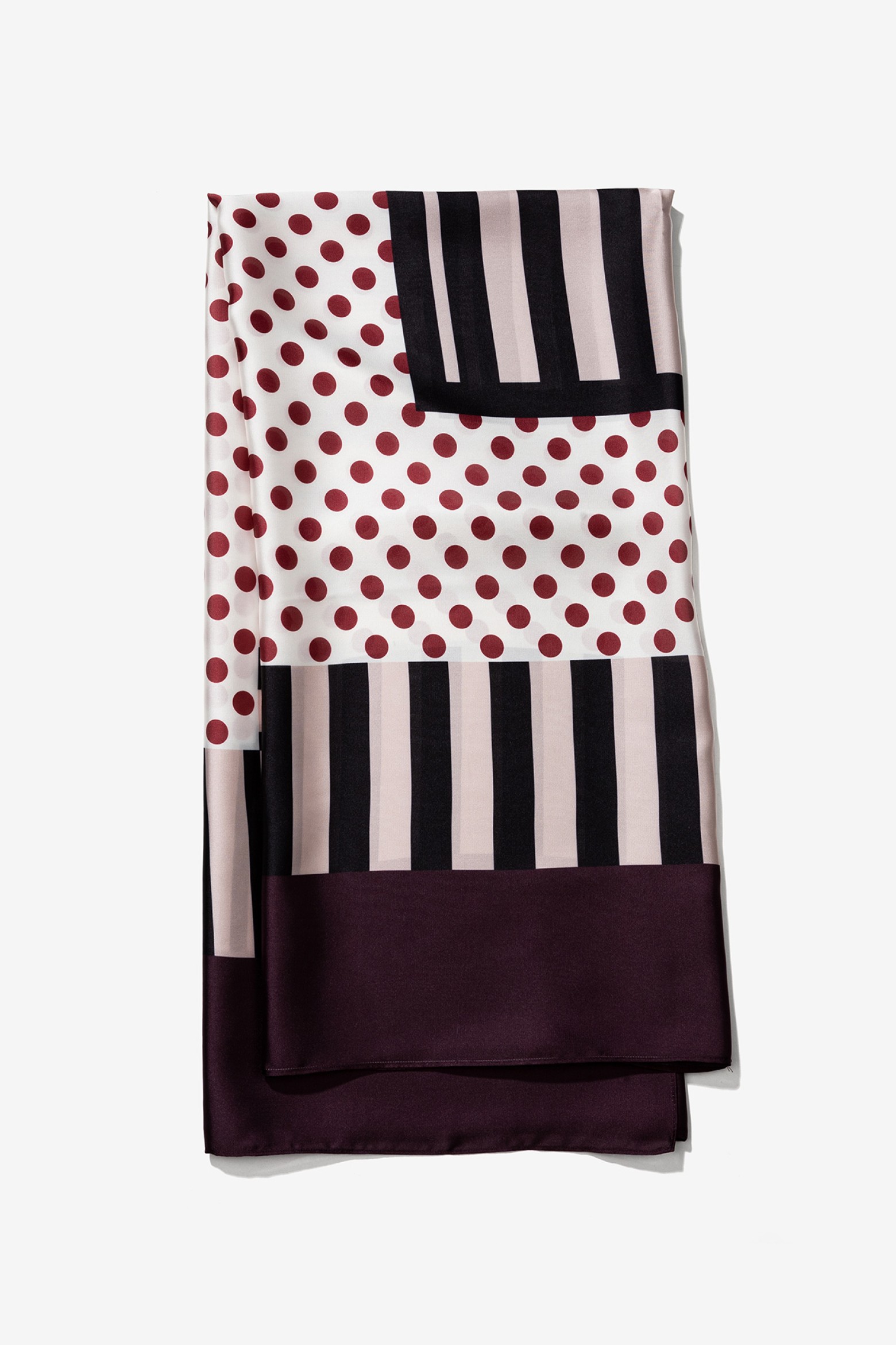 Red Patterned Rectangular Scarf