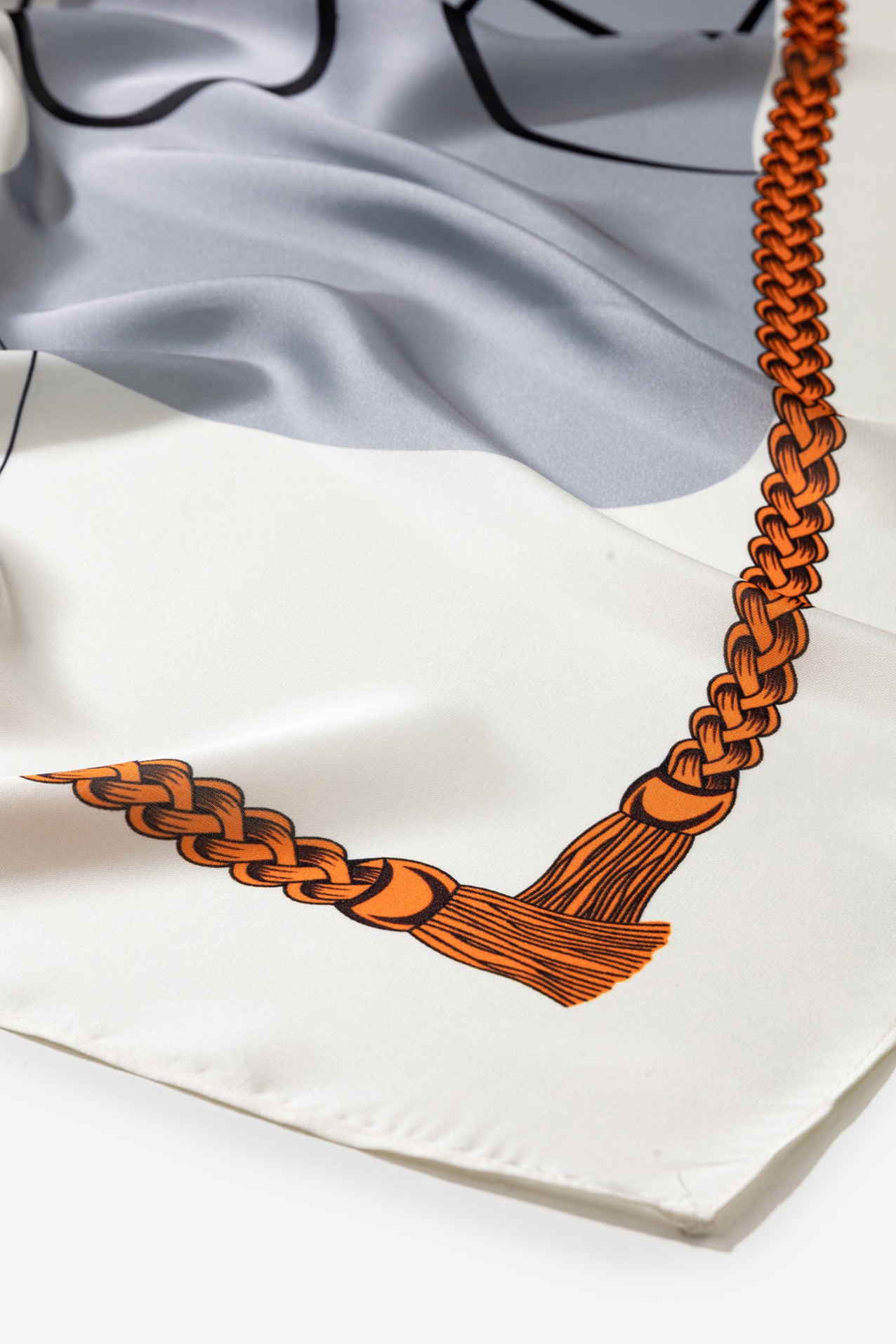 Beige Graphic Scarf