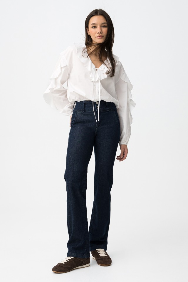 Vaqueros rectos azul oscuro