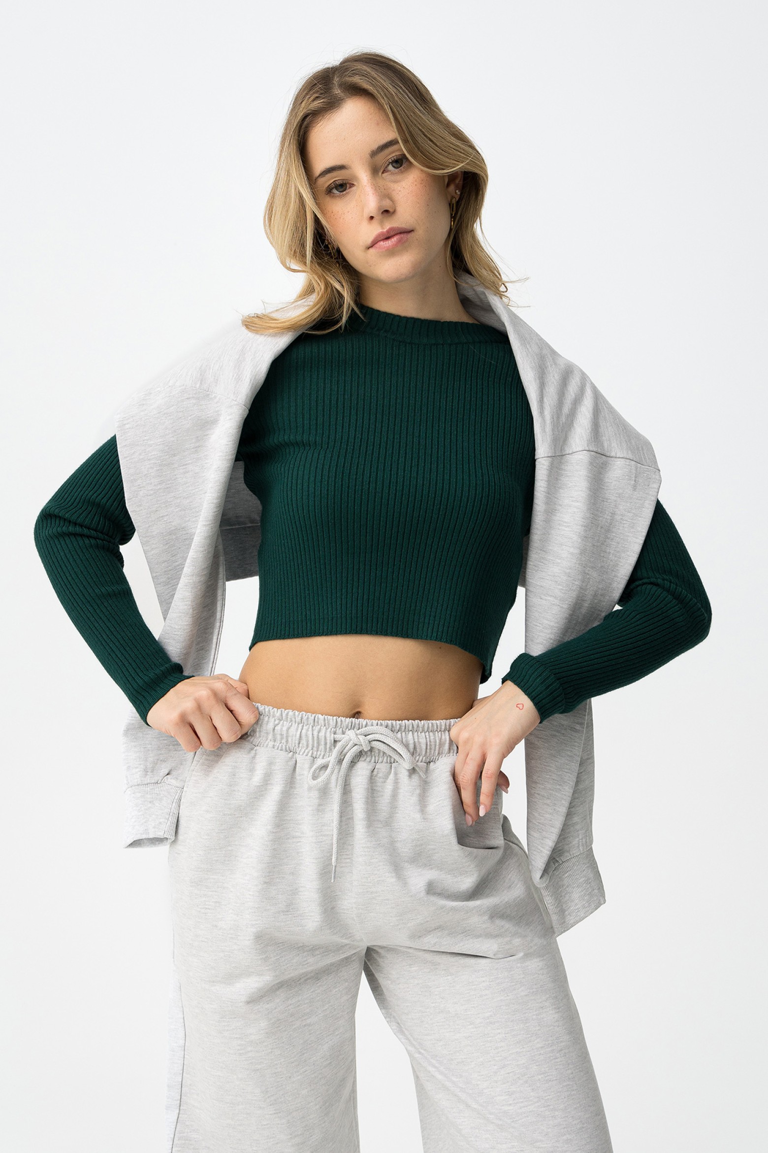 Camisola verde super slim