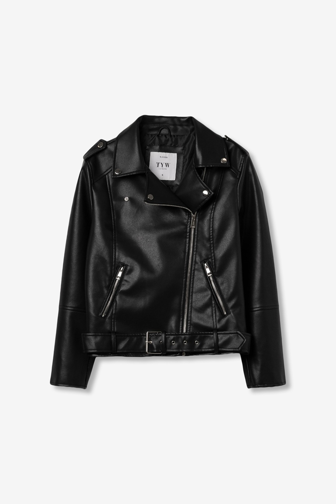 Casaco Preto Estilo Motard