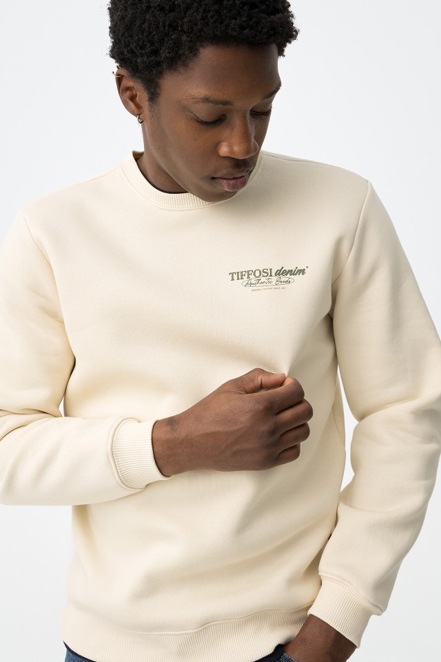 Beige Regular Sweatshirt
