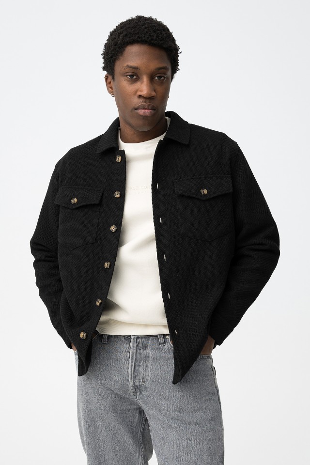 Black Oversize Long Sleeve Shirt