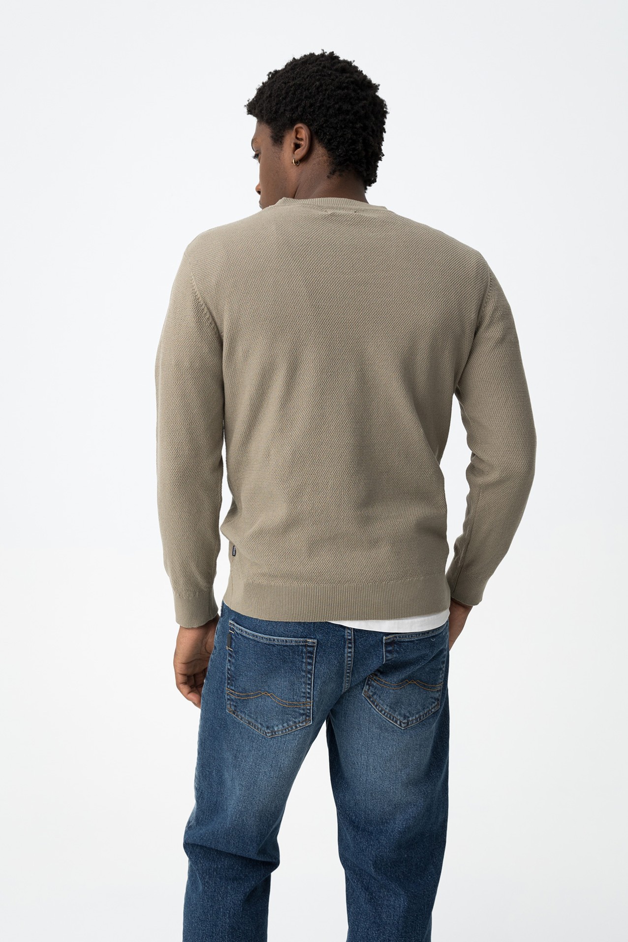 Green Regular Knit Sweater