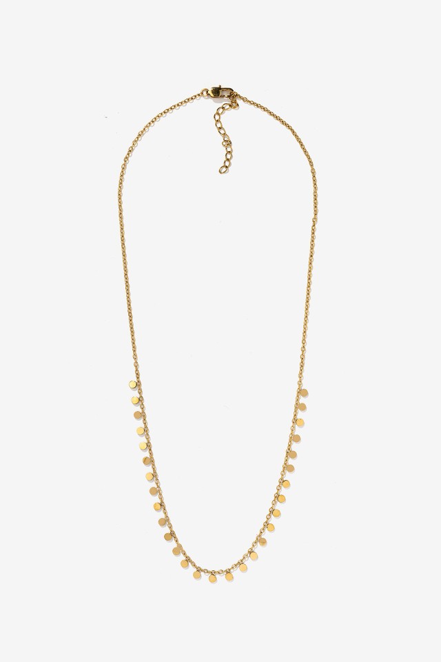 Golden Disc Necklace
