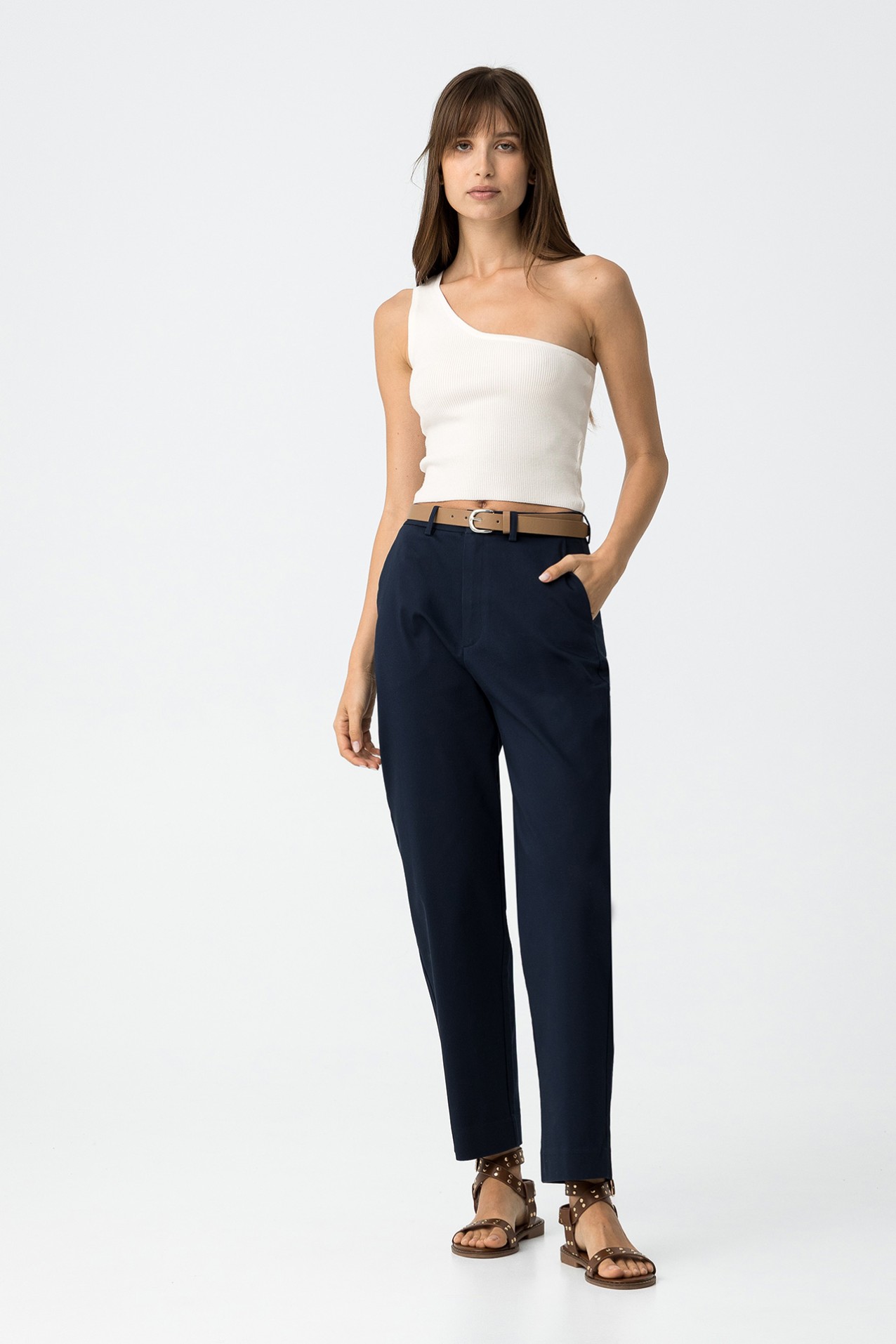 Tailored Pants with Belt