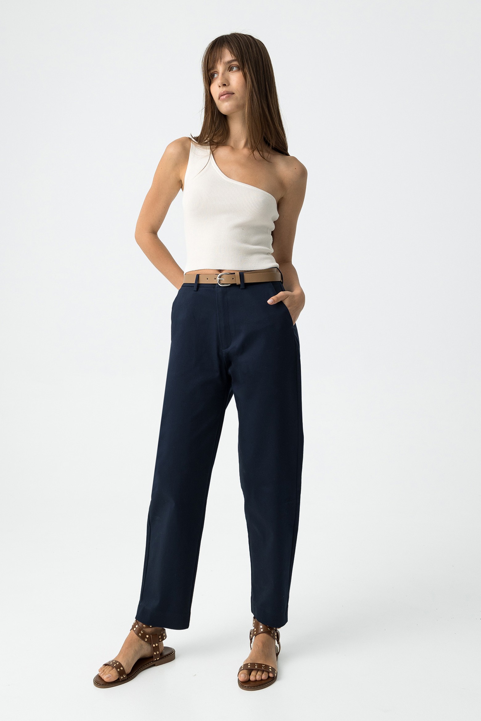 Tailored Pants with Belt
